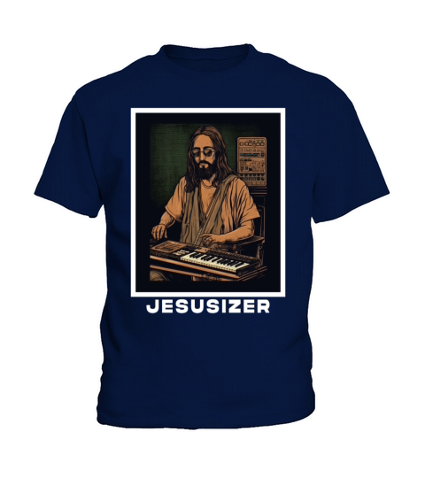 Jesusizer Vintage Jesus Synthesizer Analog Synth Kids T-Shirt