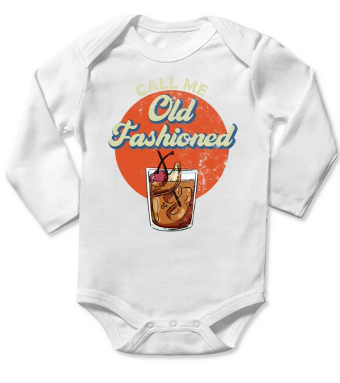 Call Me Old Fashioned Whiskey Mens Old Fashionedw Long Sleeve Baby One-Piece