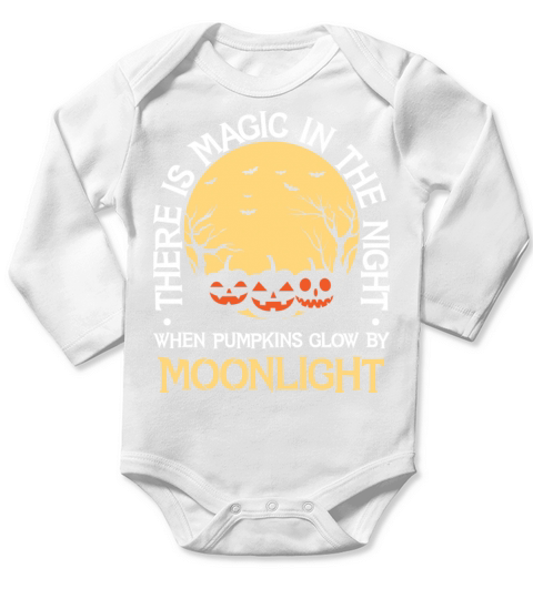 Halloween Pumpkins Ghost Magic Horror Fans Long Sleeve Baby One-Piece
