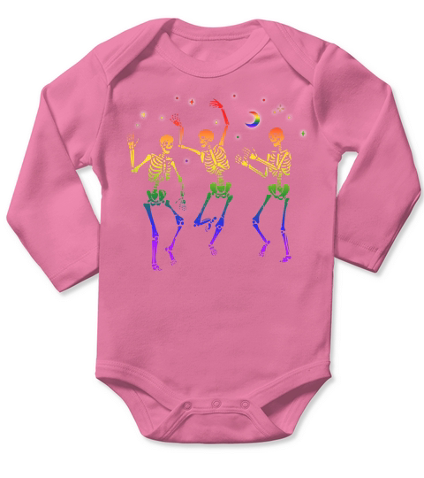 LGBT Skeleton Love Pride Month Long Sleeve Baby One-Piece