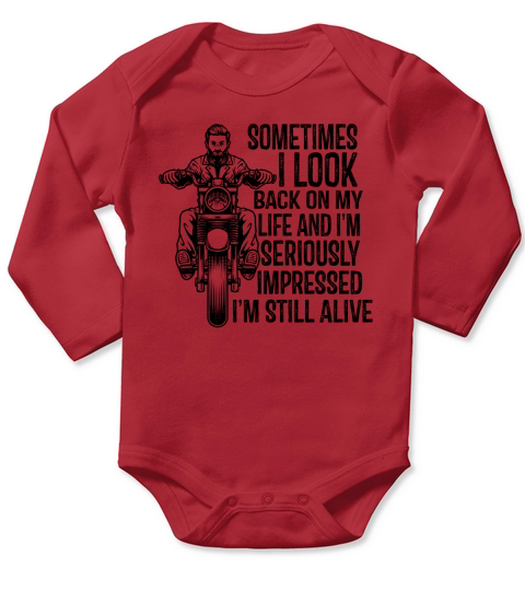 Motocross Shirt Vintage Motocross Motorcycle Riders Men Gift Long Sleeve Baby One-Piece