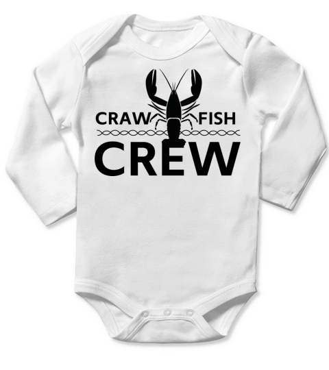 The Crawfish Whisperer Funny Crawfish Long Sleeve Baby One-Piece