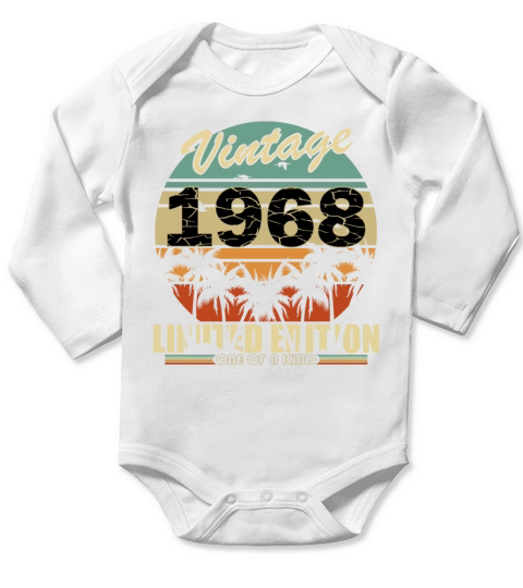 Vintage 1968 Long Sleeve Baby One-Piece