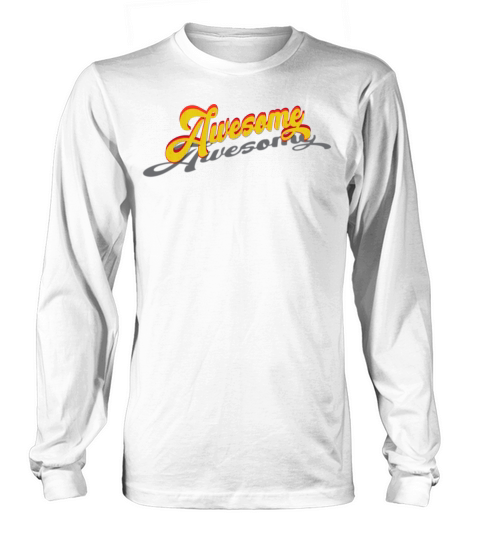 Awesome Vintage Lettering Long sleeved Unisex