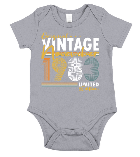 40th birthday november 1983 original 1983 Short Sleeve Baby One-Piece