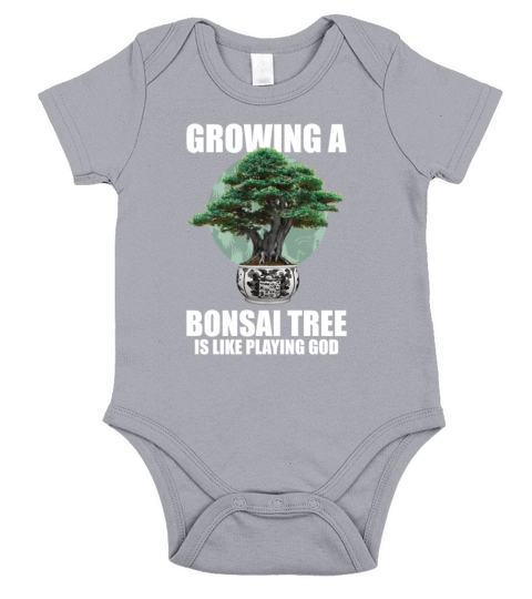 Bonsai Japan Silhouette Gardener Gardening Lover Short Sleeve Baby One-Piece