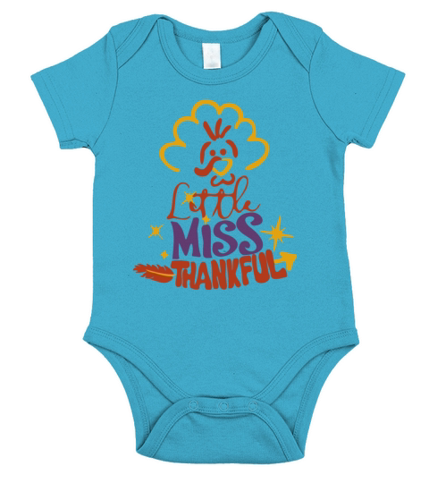 Little miss thankful Short Sleeve Baby One-Piece