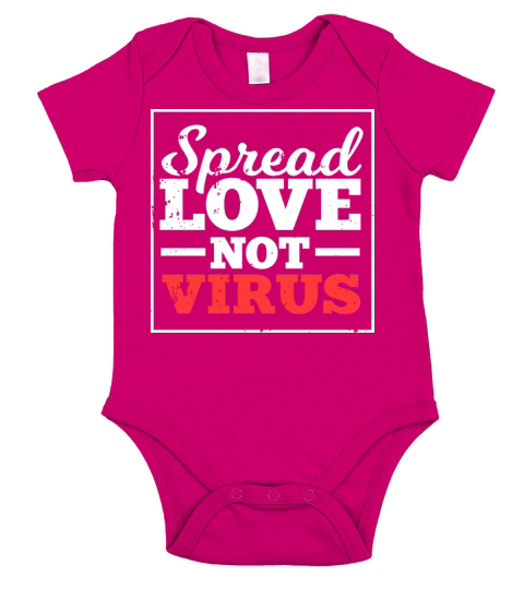 Spread Love Not Virus Short Sleeve Baby One-Piece