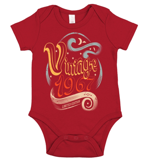 Vintage retro 1967 51st Birthday 51 Years Old 51 Short Sleeve Baby One-Piece