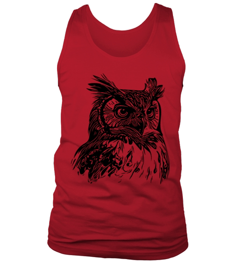 Elegant Vintage Forest Owl Tank Top Unisex