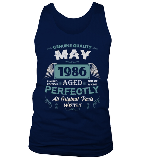 May 1986 Vintage Birthday Present Tank Top Unisex