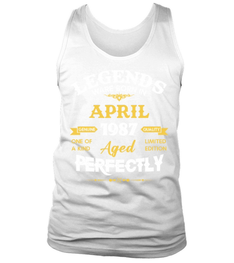 Vintage Aged To Perfection April 1987 Tank Top Unisex