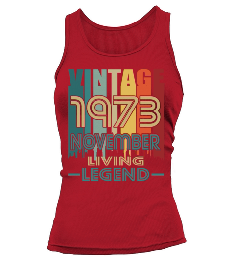 50th birthday november 1973 vintage 1973 Tank top Woman