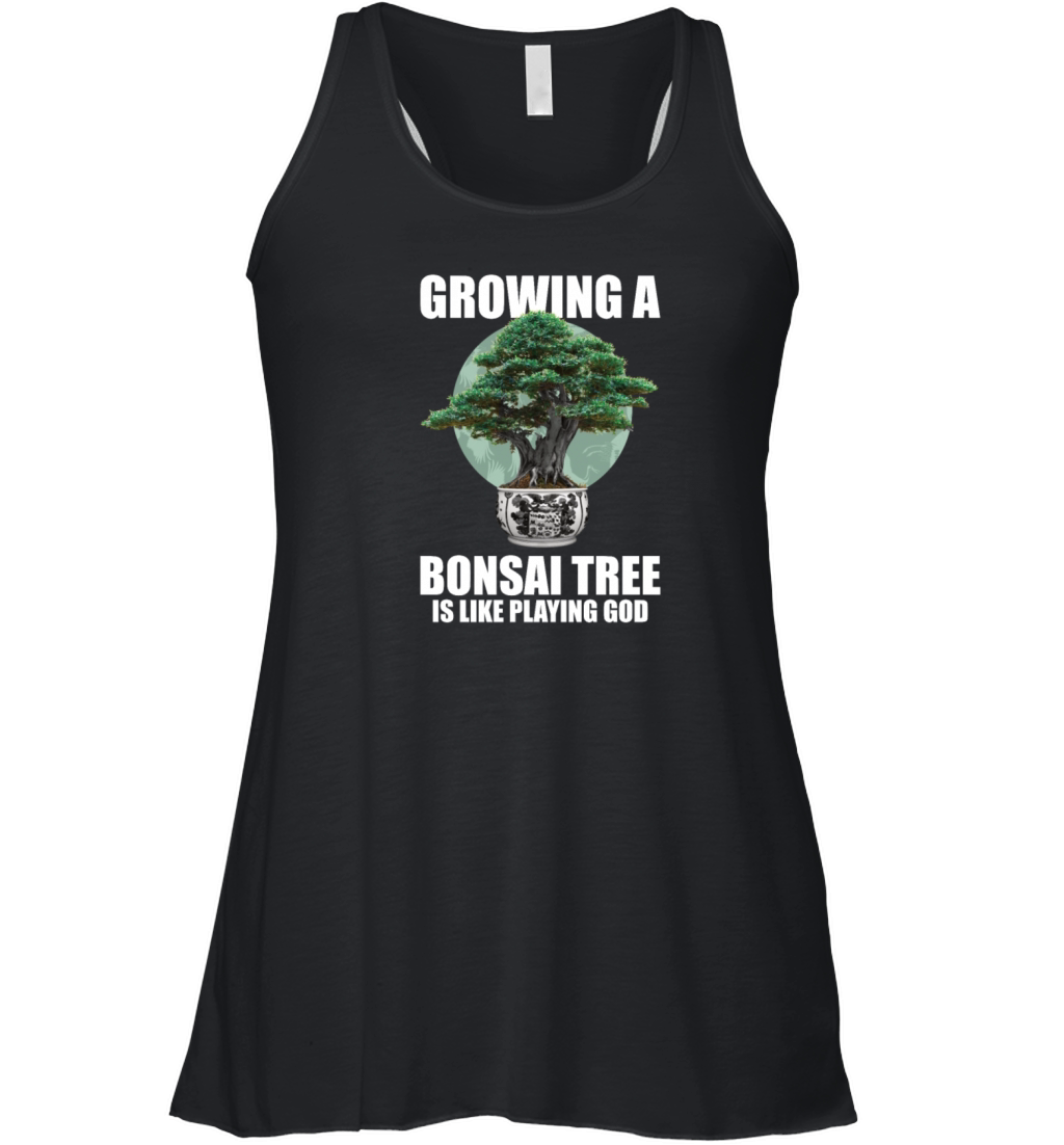 Bonsai Japan Silhouette Gardener Gardening Lover Women's Flowy Tank Top