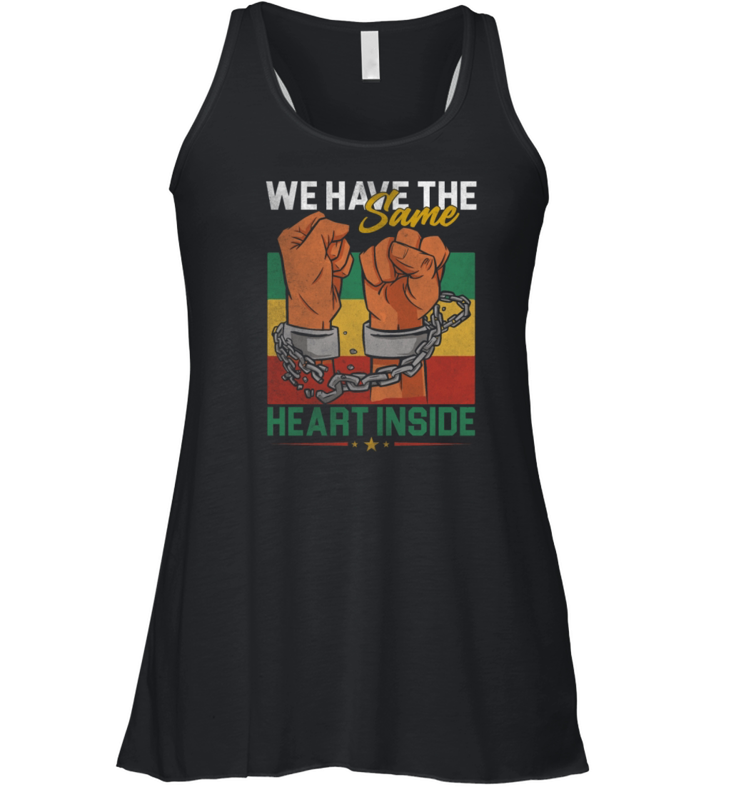 The Same Heart Inside Black History Juneteenth Women's Flowy Tank Top