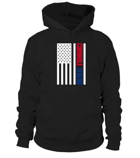 Cornhole Legend American Flag Hoodie Unisex