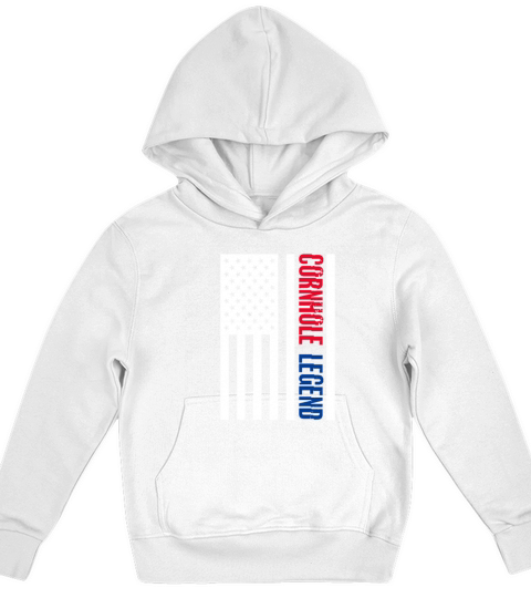 Cornhole Legend American Flag Kids Hoodie