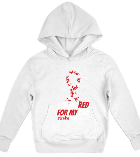 May Red For Dad Stroke Awareness Month Kids Hoodie