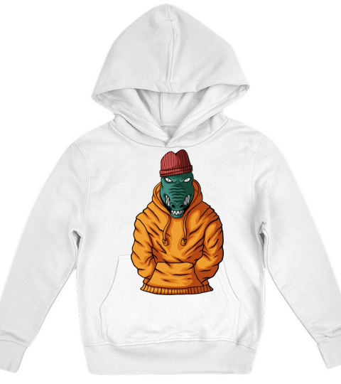 Reptile Motif I Cool Crocodile Outfit Kids Hoodie