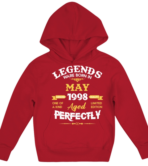 Vintage Aged To Perfection May 1998 Kids Hoodie