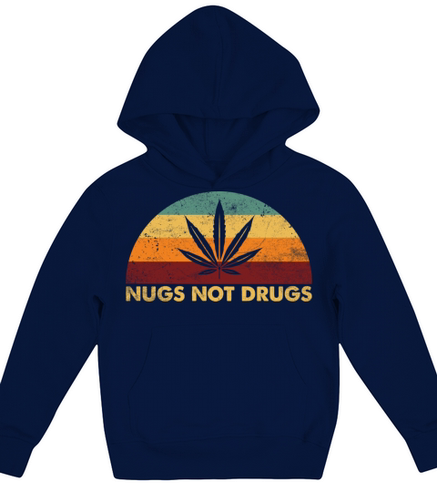 Vintage Retro Nugs Not Drugs Kids Hoodie