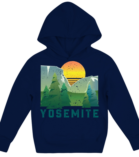 Vintage Yosemite Retro National Park Kids Hoodie