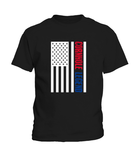 Cornhole Legend American Flag Kids T-Shirt