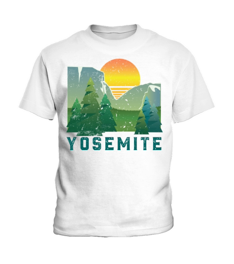 Vintage Yosemite Retro National Park Kids T-Shirt