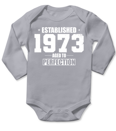 50th birthday vintage 1973 established 1973 Long Sleeve Baby One-Piece