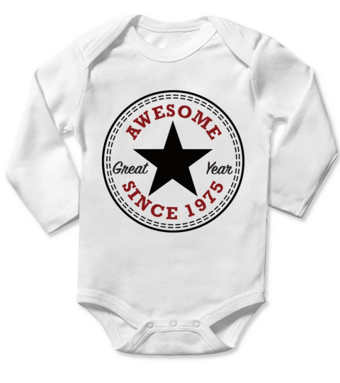 Awesome Since 1975 - Great Year Long Sleeve Baby One-Piece