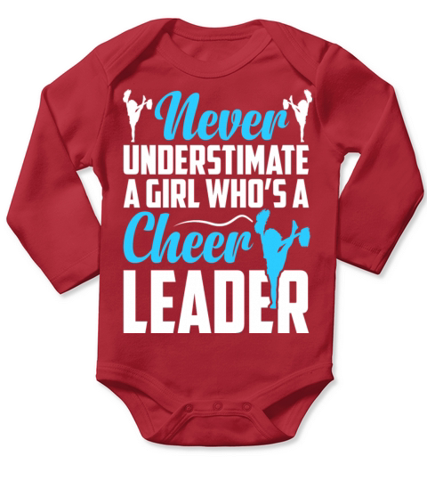 NEVER UNDERSTIMATE A GIRL WHOS A CHEERLEADER Long Sleeve Baby One-Piece