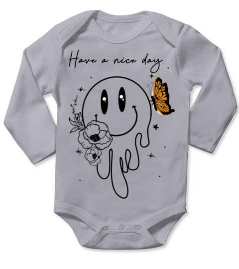 Retro Inspiration Quote Long Sleeve Baby One-Piece