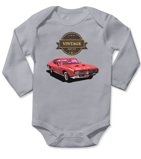 Vintage car Long Sleeve Baby One-Piece