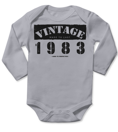 Vintage Classic 1983 40th Birthday - 40 Years Old Long Sleeve Baby One-Piece