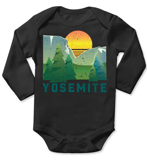Vintage Yosemite Retro National Park Long Sleeve Baby One-Piece