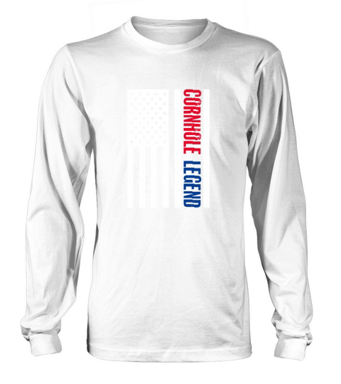 Cornhole Legend American Flag Long sleeved Unisex