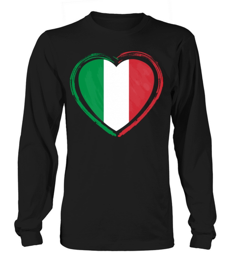Italy Heart Vintage Flag Long sleeved Unisex
