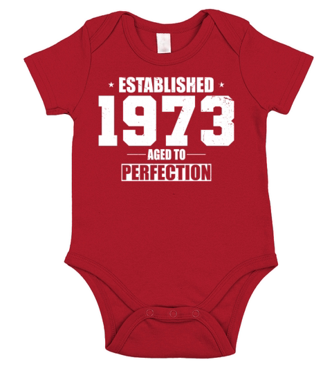 50th birthday vintage 1973 established 1973 Short Sleeve Baby One-Piece