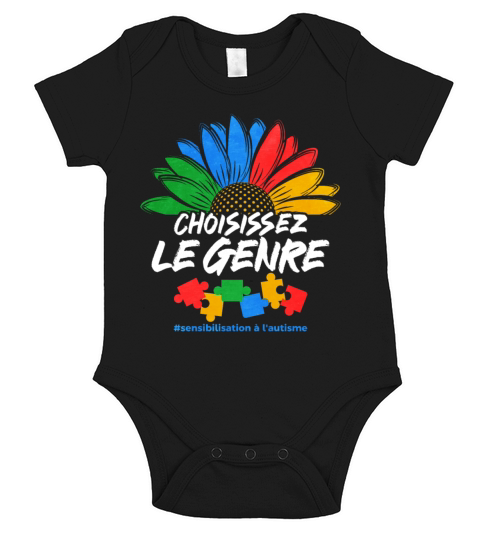 Choisissez Le Genre Sensibilisation A L Autisme Short Sleeve Baby One-Piece