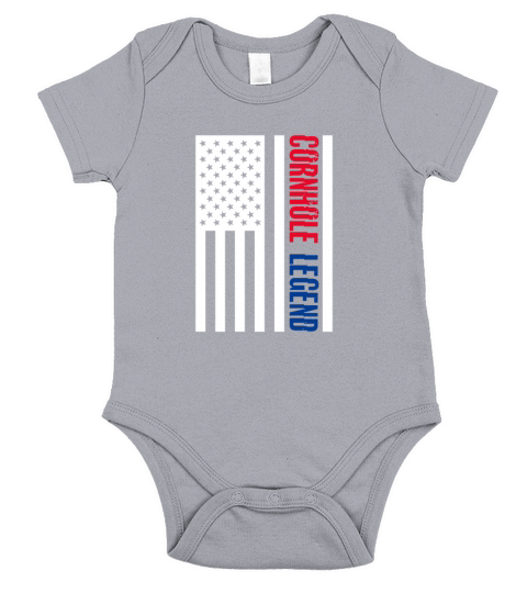 Cornhole Legend American Flag Short Sleeve Baby One-Piece