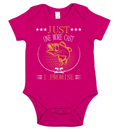 Just One More Cast I Promise Dad Fishing Short Sleeve Baby One-Piece