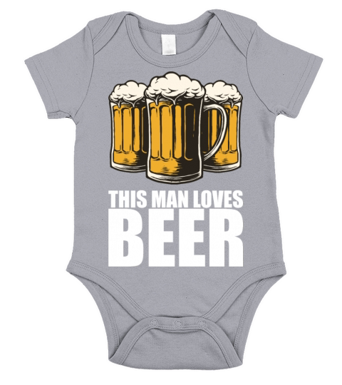 This man loves beer Short Sleeve Baby One-Piece