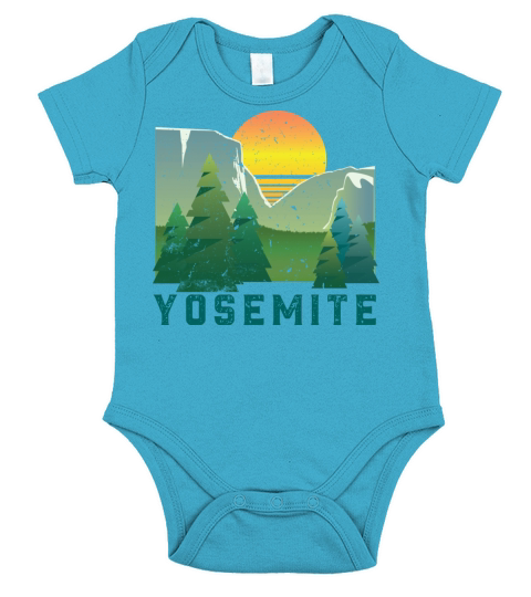 Vintage Yosemite Retro National Park Short Sleeve Baby One-Piece