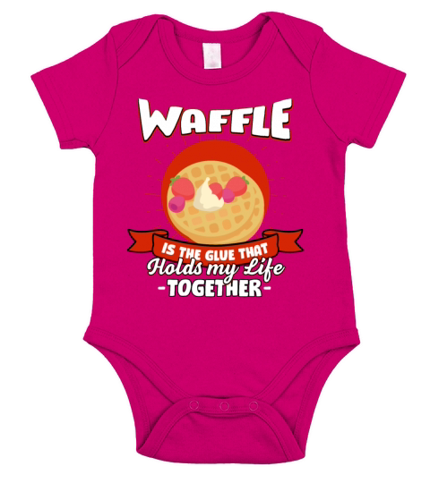 Waffle Holds My Life Together Sayings Pancake Quot Short Sleeve Baby One-Piece