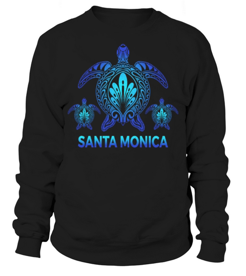 Vintage Santa Monica California CA Turtle Souvenir Sweatshirt Unisex