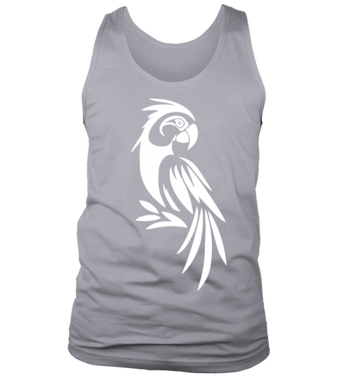 Cute Tattoo Parrot Drawing Portrait Bird Tank Top Unisex