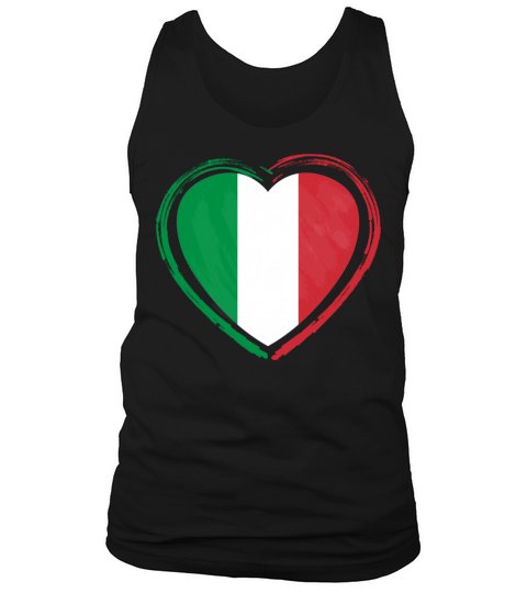 Italy Heart Vintage Flag Tank Top Unisex