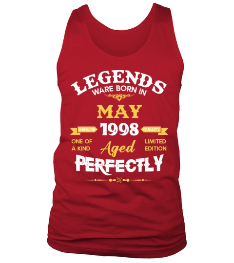 Vintage Aged To Perfection May 1998 Tank Top Unisex