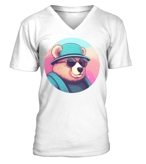 80s 90s Bear Lovers Vintage V-Neck T-shirt