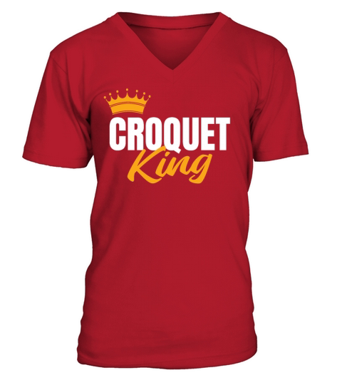 Croquet King V-Neck T-shirt